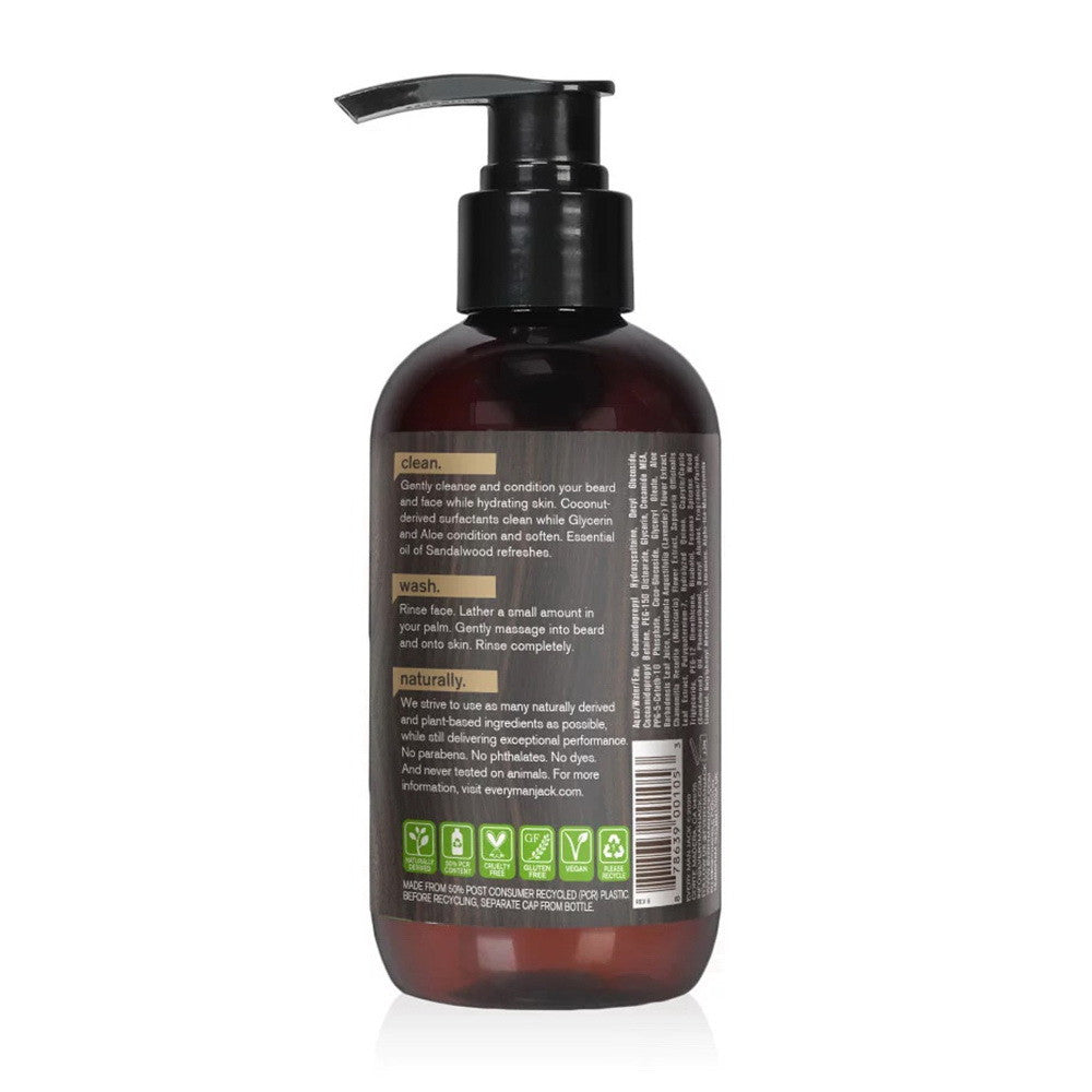 Every Man Jack Sandalwood Beard and Face Wash, 6.7 Oz